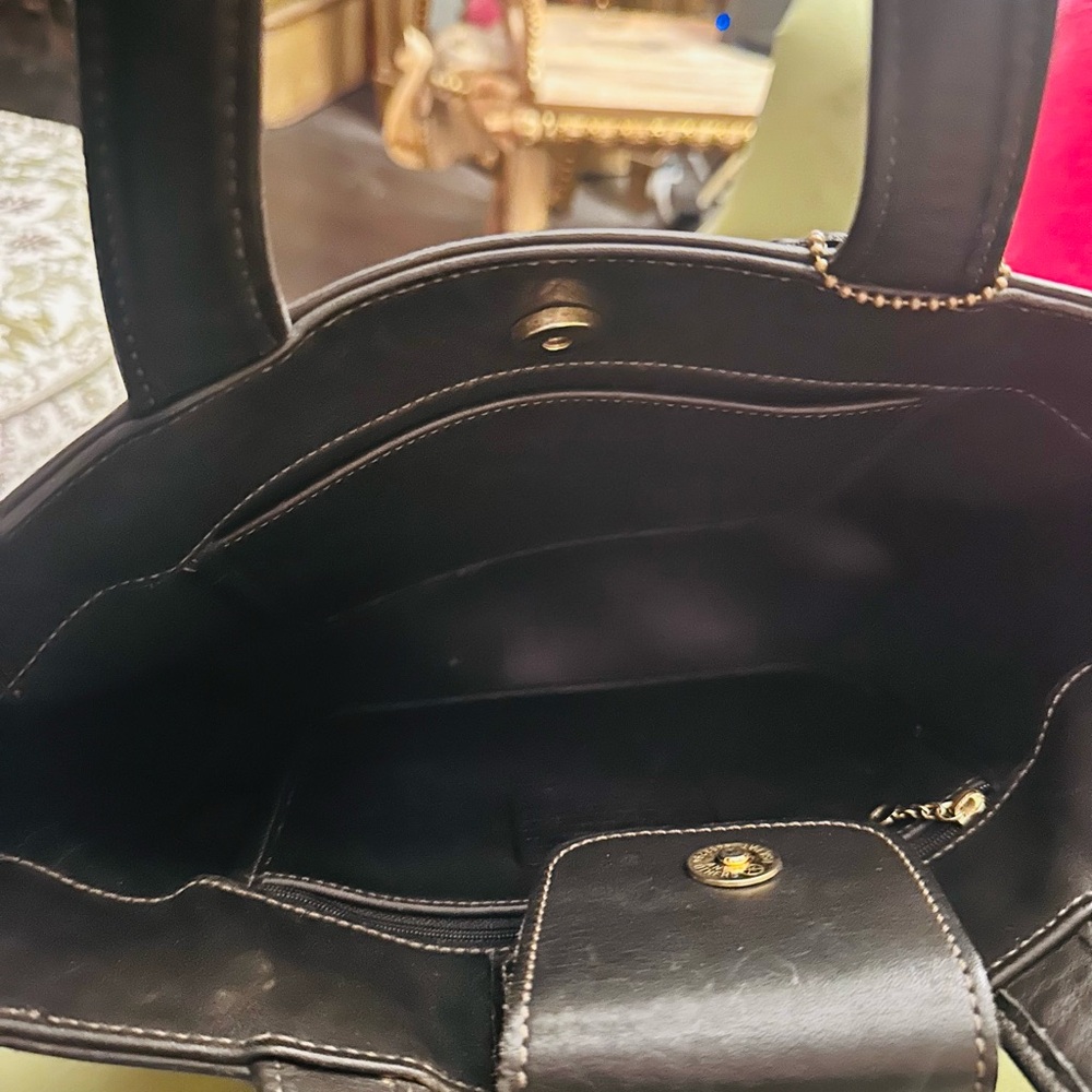 Coach Dark Leather Bag - Picture 3 of 9